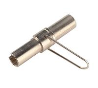 Dioche CATV Security Shield Tool F Connector Sleeve Remove Tool for RG6 RG59 RG11 Coax Cable -Plated Double-End Wrench with Loop Design