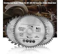Dioche Circular Saw Vane/Wing Circular Saw Vane/Wing Set 210mm - 3 Piece TCT Disc Blades for Efficient Wood Cutting, 30mm Bore, 7000 RPM