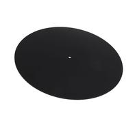 Dioche Clear Acrylic Record Turntable Mat - Acrylic Anti Static Noise Reduction Slipmat for 12-Inch Record Players, Upgrade Sound Quality, Beautiful Design, Perfect Fit (Transparent Black)