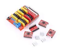 Dioche CNC Shield Expansion Board with A4988 Stepper Motor Driver Kit for Engraver and 3D Printer Applications - V3.0 Compatible, GRBL Firmware Support, 4 Pcs
