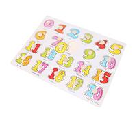 Dioche Cognitive Puzzle Knob Wooden Cognitive Knob Puzzle Educational Toy with Handle, Suitable for Children, Promotes Spatial Thinking and Imagination, 30cm, Safe and (A3002(digital))