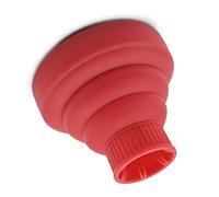 Dioche Collapsible Folding Portable Silicone Collapsible Hair Dryer Diffuser Travel- Attachment for Curly Hair Styling - Folding Design Fits .4 to 2in Dryers (Red)