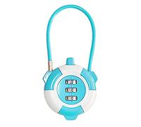 Dioche Computer Combination Lock Zinc Alloy Durable Secure Password Lock for Luggage Suitcase Wardrobe Travel Storage 3 Digit Code (Sky Blue)