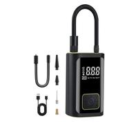 Dioche Cordless Car Inflatable Pump - Portable Tire Inflator with Digital Display, 150PSI Air Compressor for Cars, Bikes, and Balls, Includes Type-C Charger, Inflatable Tube & Nozzles (Green)