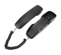 Dioche Cortelco Phone Wall Mounted Telephone with Last Number Redial, Mute & Pause Functions - Clear Sound, Privacy Protection, Easy to Use - White (Black)