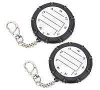 Dioche Counter Clicker 2pcs Portable Stroke Counter with Key Chain - Dual-Sided 18 Hole Score Recording Device - Essential Accessory for Accurate Score Tracking