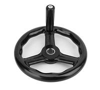 Dioche Craftsman Table Saw 200mm Black Non-Slip Phenolic Plastic 3-Spoke Handwheel Suitable for Various Machine Tools, Convenient to Use and Improves Work Efficiency.