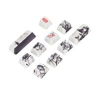 Dioche Custom Keyboard Keys 10 Key PBT Keycap Set for Mechanical Keyboards | Sublimation Process with Martial Arts Theme Characters | Compatible with Most 61/87/104/108 Keys