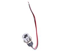 Dioche Dash Indicator Light 12V 14mm LED Dash Indicator Lamp - Warning Fog Light for Cars, Bikes & Boats - Metal Box/Cover, Easy Installation - Available in Red, (Green)