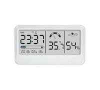 Dioche Digital Hygrometer Electronic Temperature Humidity Meter with LCD Display & Alarm Clock - Accurate Readings for Home, Garden, Greenhouse - Compact Design with Bracket (Type 2)