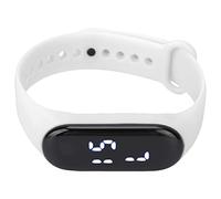 Dioche Digital Watch - LED White Light Display Sports Watch with Durable Silicone Strap for Active Students (Black)