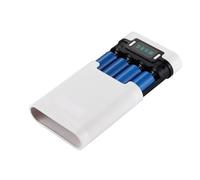 Dioche DIY Lithium Battery DIY Lithium Battery Power Bank Shell Box with USB Output & LCD Display - Customizable 12000mAh Charger for Smartphones, Lightweight & Compact Design (9500)