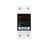 Dioche Dual Display Adjustable Voltage Protector - Intelligent Over-Voltage & Under- Device for Home Use - Self-resetting, 220/120VAC, 40A/63A Adjustable Current Safety Relay (CHLT-40VA)