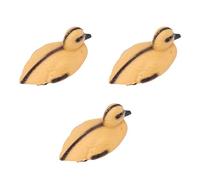 Dioche Duck Decoys Floating Ducks 3-Piece Floating Rubber Duck Realistic Plastic Pool Decorations 12.5x6.5cm Suitable for Garden Swimming Pool Fishing Landscape Decoration (B)