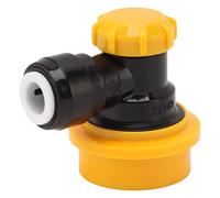 Dioche Duotight Gas 5/16 Inch Double Tight Push in Quick Connector Adapter - Resistant Plastic, Easy Disassembly, Compatible with 8mm OD Tubing for Home Brewing and Beverage (Yellow Liquid)