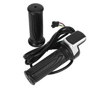 Dioche Electric Bike Throttle, LCD Electric Quantity Display with Switch Speed Governing Throttle Grip 6 Cores(36V)