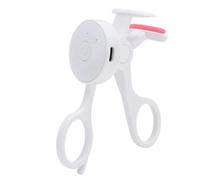 Dioche Electric Heated Eyelash Curler Portable Rechargeable Lash Curler with 3 Temperature Settings for Women Long Lasting Curved Design Safe Silicone Pads ABS Material (White)