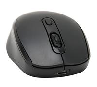 Dioche Ergonomic Wireless Mouse 2.4G with Noiseless Keys & Rechargeable 500mAh Battery, Adjustable DPI for Computer & Laptop Mice, Black (Black)