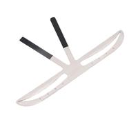 Dioche Eyebrow Ruler 3 Point Positioning Stainless Steel Eyebrow Measuring Tool Stencil Template for Precise Brow Shaping At Home or Travel Durable Wood Box (Wavy Eyebrows Wooden Box Packaging)