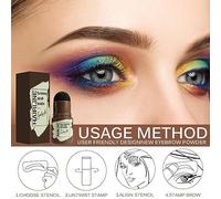 Dioche Eyebrow Stamp Brow Stamp Shaping Kit Long Lasting Sweat Proof Eyebrow with 24 Brow Card Easy to Use Makeup Tools for Women Beginners All Skin Tones Black Black Brown Gray (2)