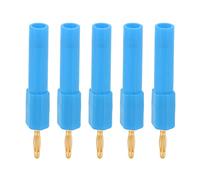 Dioche Female 2mm 4mm 5Pcs Convert Banana Plug 2mm to 4mm Adapter - Strong Conductivity, Versatile Use, PA Brass Material for High Voltage & Current, Exquisite Craftsmanship, 5 Colors (Blue)