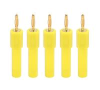 Dioche Female 2mm 4mm 5Pcs Convert Banana Plug 2mm to 4mm Adapter - Strong Conductivity, Versatile Use, PA Brass Material for High Voltage & Current, Exquisite Craftsmanship, 5 Colors (Yellow)