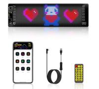 Dioche Flexible LED Advertising Screen, APP-controlled, Full-color Smart Vehicle Display Screen, IP65, Personalized Customizable Images, Mobile application. (20 * 64(圆角102*348MM))