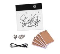 Dioche Flip Book Kit with Mini LED Light Pad - 3 Level Brightness - 300 Sheets Animation Paper & Binding Screws - Ideal for Drawing, Tracing, Sketching - Perfect Artists & Kids