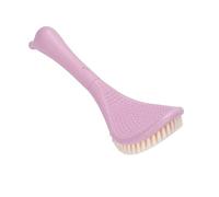 Dioche Foot Scrubber Brush with Adjustable Long Handle Curved Head Multipurpose Foot Cleaning Brush for Shower and Travel ABS PA Material 27.17 Inch (Roseate)