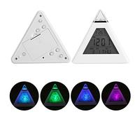 Dioche for Bedrooms LED Color Changing Digital LCD Alarm Clock with Thermometer - Easy to Read Clock with 8 Alarm Songs, Night Light Feature, Dual Time Formats - A Beautiful Decorative