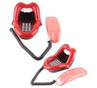 Dioche for Landline Lip AR-5056 MultiFunctional Red Large Tongue Shape Telephone - Fashionable Home Decoration with Clear Sound Quality, Pop-Up Features, and Unique Design