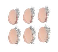 Dioche for Practice Lash Pairs Replacement Silicone Eyelids for Mannequin Head - Removable Eyelids with Eyelashes - Perfect for Eyelash Extension Practice & Training Tools (Pink)