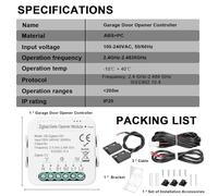 Dioche Garage Garage Door Opener Intelligent Door Controller APP Control Compatible with Home Voice Control Wireless Security