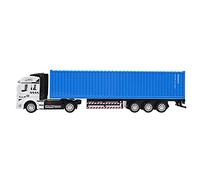 Dioche Gray Container Truck High-fidelity Alloy Container Truck Model Toy, Suitable for Children Aged 3 and up. The Body Is Detachable, The Rear Door Can Be Opened, and It Comes