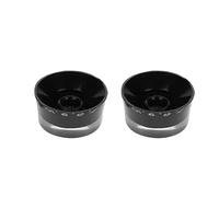Dioche Guitar Tone Speed Volume Control Knobs Replacement for - Black, 4pcs Set, Sleek Anti-Slip Design, Easy Adjustment with Colored Scales, Compatible for Guitars (Black Panel White Letters)