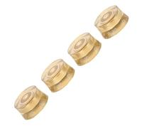 Dioche Guitar Tone Speed Volume Control Knobs Replacement for - Black, 4pcs Set, Sleek Anti-Slip Design, Easy Adjustment with Colored Scales, Compatible for Guitars (Golden white letters)
