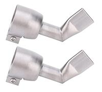 Dioche Heat Gun, 20mm Heat Gun Tips, 2Pcs Heat Gun Nozzles, Flat Welding Gun Nozzle 120 Degree Stainless Steel Hot Air Plastic Weld Torch Accessories