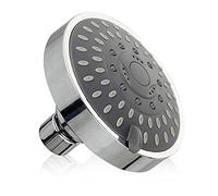 Dioche High Pressure Shower Head 4 Inch with 5 Adjustable Settings - Premium Bathroom Showerhead with Polished Chrome Finish, Self- Anti-Clog Nozzles, G1/2 Connector