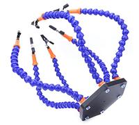Dioche Holder Flexible Arm Flexible Arms Soldering Helping Hand PCB Holder Stand - Aluminum Alloy Base, Clips for Enhanced & Stability, for Electronics, Crafts, and More
