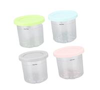 Dioche Ice Cream Containers, Ice Cream Containers for Homemade Ice Cream 4Pcs with Creami Pint Containers for NINJA NC299AMZ NC300s Series Creami Ice Cream Makers