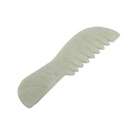 Dioche Jade Scraping Comb Exquisite Carving Deep Head Massage Comb for Relaxation Stress Relief and Jade Material 14.2 Inches (As Shown)