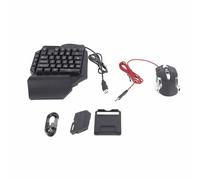 Dioche Keyboard and Gaming Gaming Keypad Mouse - 35 Keys RGB Mechanical Keyboard & Mouse Converter - Bluetooth 5.0 Compatible with Android & IOS - Ideal for Mobile