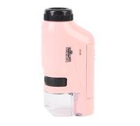 Dioche Kids Microscope Miniature Kids Microscope Kit Portable Miniature Handheld for Home School Outdoor Science Experiments - Ideal for Students, Lightweight & Easy to Use (Pink)