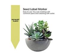 Dioche Label Marker, Pot 100 Pcs Plastic Plant Seed Labels Nursery Garden Stake Tags - White Durable, Tags for Flower & Vegetable Plants, Easy to Use & Reusable (Yellow)