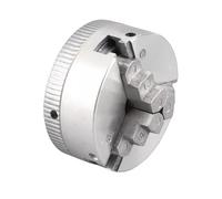Dioche Lathe Chuck, Manual Lathe Chuck 3 Jaws/4 Jaws - Manual Self-Centering Mounting Screw/Fastener for Precision Grinding Milling Turning Machine, Zinc Alloy Body, Wide Clamping Range (3-8mm)