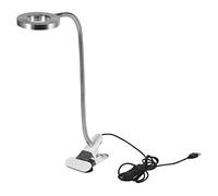 Dioche LED Reading Lamp Eye Protection Portable Permanent Eyebrow Tattoo Manicure Cold Light USB Light Clip Aluminium Lamp Head Height Adjustable Free Bending Beauty Lamp 50 x 9 x 5 cm
