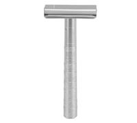 Dioche Long Handle Double Sided Safety Shaving Tool Washable Safety Beard Wet Shaving Kit for Men Premium Alloy Non Slip Design Ideal Men (Frosted Silver)