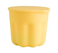 Dioche Makeup Brush Cleaner Cup Multi Functional Safe PP TPR Cosmetic Brush Cleaning Bowl with Drying Rack for Travel Home Use (Yellow)