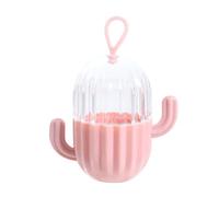 Dioche Makeup Sponge Storage Box, Shape Blender Holder Portable Powder Puff Carrying Case with Transparent Design, for Travel and Daily Use (Roseate)