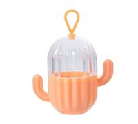 Dioche Makeup Sponge Storage Box, Shape Blender Holder Portable Powder Puff Carrying Case with Transparent Design, for Travel and Daily Use (Orange)